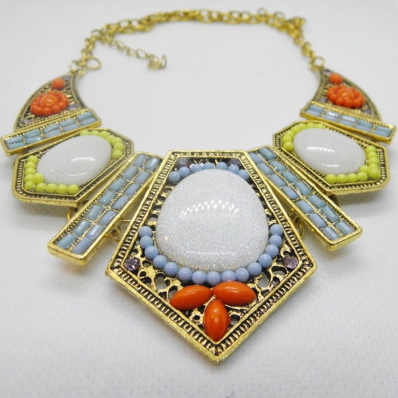Colorful Boho Statement Choker/Necklace - Picture 5 of 7